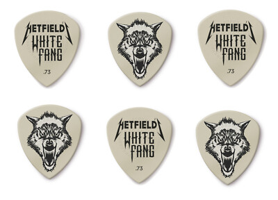 6x Dunlop Hetfield White Fang, 0,73 mm, Ultex, weiß