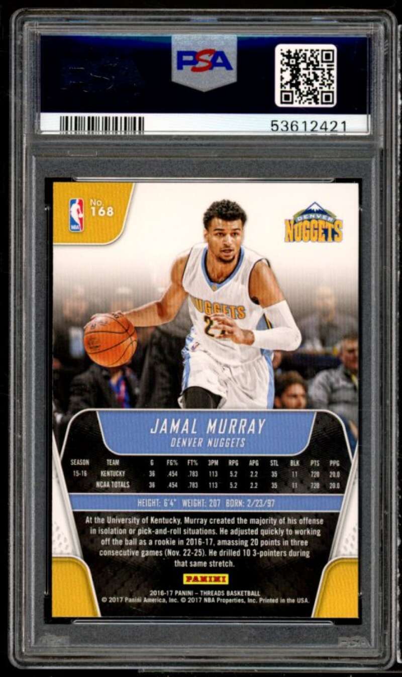Jamal Murray Rookie Card 201617 Panini Threads 168 PSA 10 eBay