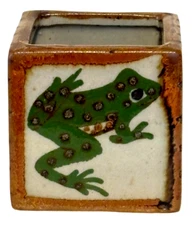 Ceramic Frog Tea Light Holder or Small Planter