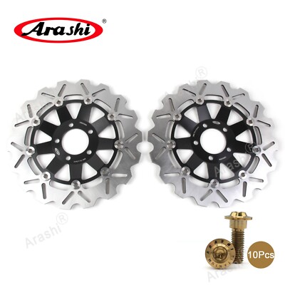 カホン　DE GREGORIO Front Brake Disc Rotor + Bolts Screws For Kawasaki GPZ1100 ZX1100