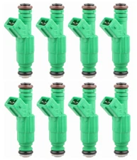 Set (8) 42lb Green Fuel Injectors for GM Ford TBI LT1 LS1 LS6 V8 440cc EV1