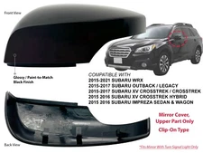 For 2015-2021 WRX 2015-2017 LEGACY OUTBACK Mirror Cover Glossy Black Driver Side