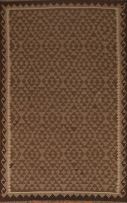 Kilim Kelim Handmade Rugs Flatweave Vibrant Geometric Wool Carpet 7x10 ft