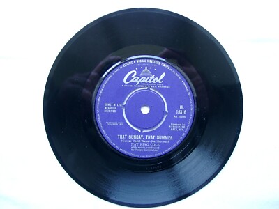 NAT KING COLE - That Sunday, That Summer, Mr. Wishing Well 7'' -CL 15316- 1963	UK