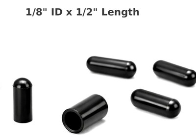 1/8'' ID x 1/2'' Silicone Rubber Masking Caps High Temp Powder Coating