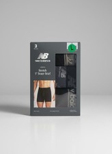 New Balance Men  s Stretch Boxer Briefs 3 Pack Breathable Black Size L