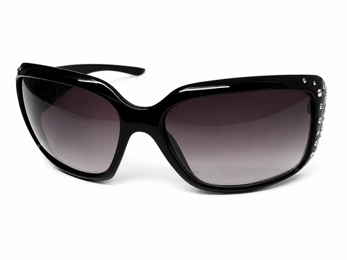 Lunettes de soleil femme avec paillettes strass-pierres lunettes chics M 61 - Photo 4/10