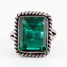 Green Tourmaline Gemstone 925 Sterling Silver...