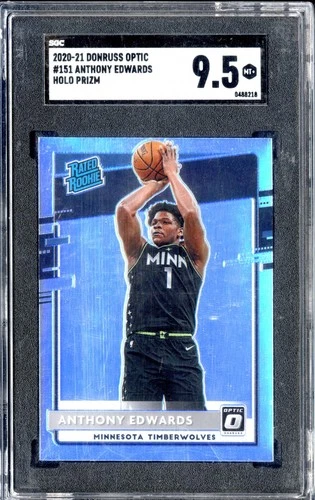2020-21 Donruss Optic Anthony Edwards Holo Prizm Rated Rookie #151 SGC 9.5