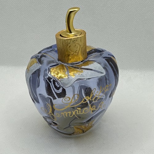 Lolita Lempicka Hand Painted Empty Perfume Apple Shape Bottle 50ml Gold Leaf