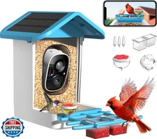 Smart Bird Feeder with Camera,2K HD Video, AI Identify Birds Spec