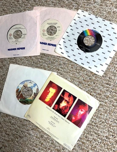 RARE LOT 70's 80's vinyl records Rock Prog 45's w/RUSH ~ FREE SHIPPING