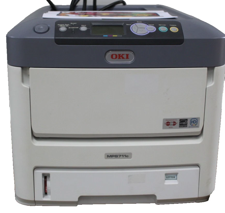 OKI DATA MPS711c Printer, 37712 Page Count, with Power Cord - Image 4 of 4