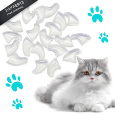 100pcs Cat Nail Caps Clear Claw Covers Kitten Extra Small,