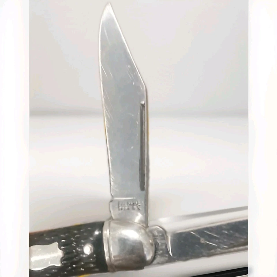 Vintage Imperial Prov RI 3.25" Black Handle Folding Pocket Jack Knife - Image 3 of 4