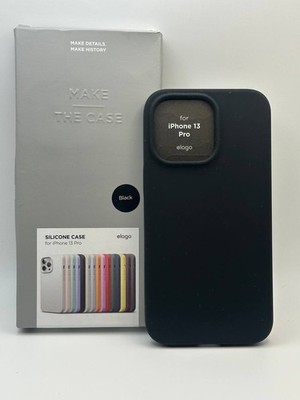 elago iPhone 13 Pro Hülle Flüssigsilikon Premium 3 Schicht Stoßfest Schwarz