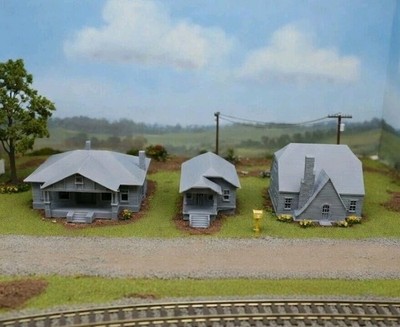 N Scale 3-Pack Sears Kit Homes Dover Elsmore Ionia 1:160 Model Railroad SM26