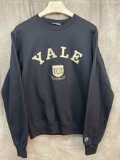 VTG 90s Champion Yale University Sweatshirt Embroidered Medium Lux et Veritas