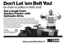 1979 Case Garden Tractor: Don't Let 'em Belt You Vintage Print Ad