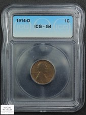 1914 D Lincoln Wheat Copper Cent 1C ICG G 04