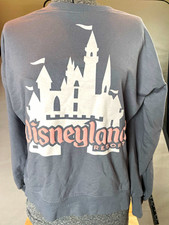 Disney Disneyland Resort Castle Graphic Gray Long Sleeve Pullover Sweatshirt L