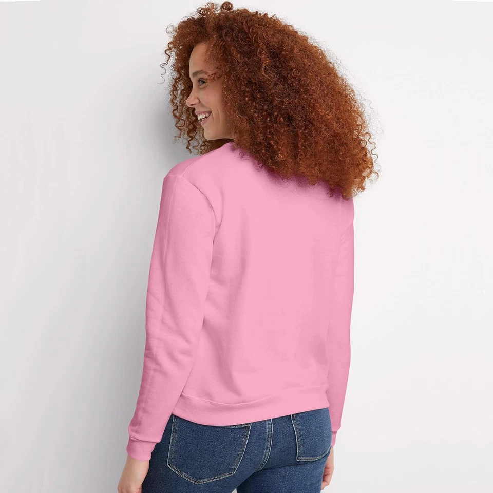 Sudadera para mujer cuello redondo, suéter polar Ecosmart con muesca en V, sudadera para Foto 2 de 4