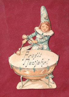 2 Very Rare Chromo Cutouts Happy New Year Wishes By Gorgeous Baby Musician