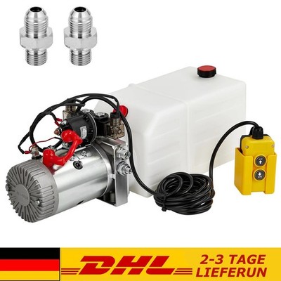6L Hydraulikaggregat Doppelwirkend Hydraulische Pumpe 12V Hydraulikpumpe Neu