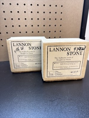 HTF (2) Mini Lannon Stone Rough Cut Stone Look #1016, 6 Sections 54'' Dollhouse 