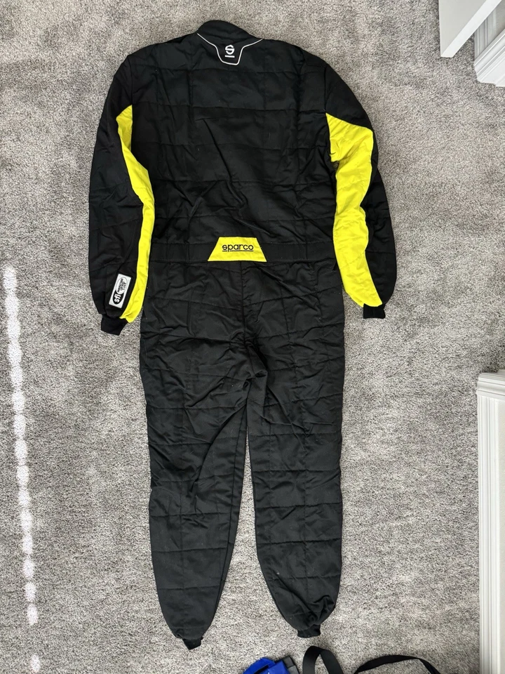 Traje de carreras Sparco SPRINT 2022 (aprobado FIA SFI) negro/amarillo Foto 2 de 4