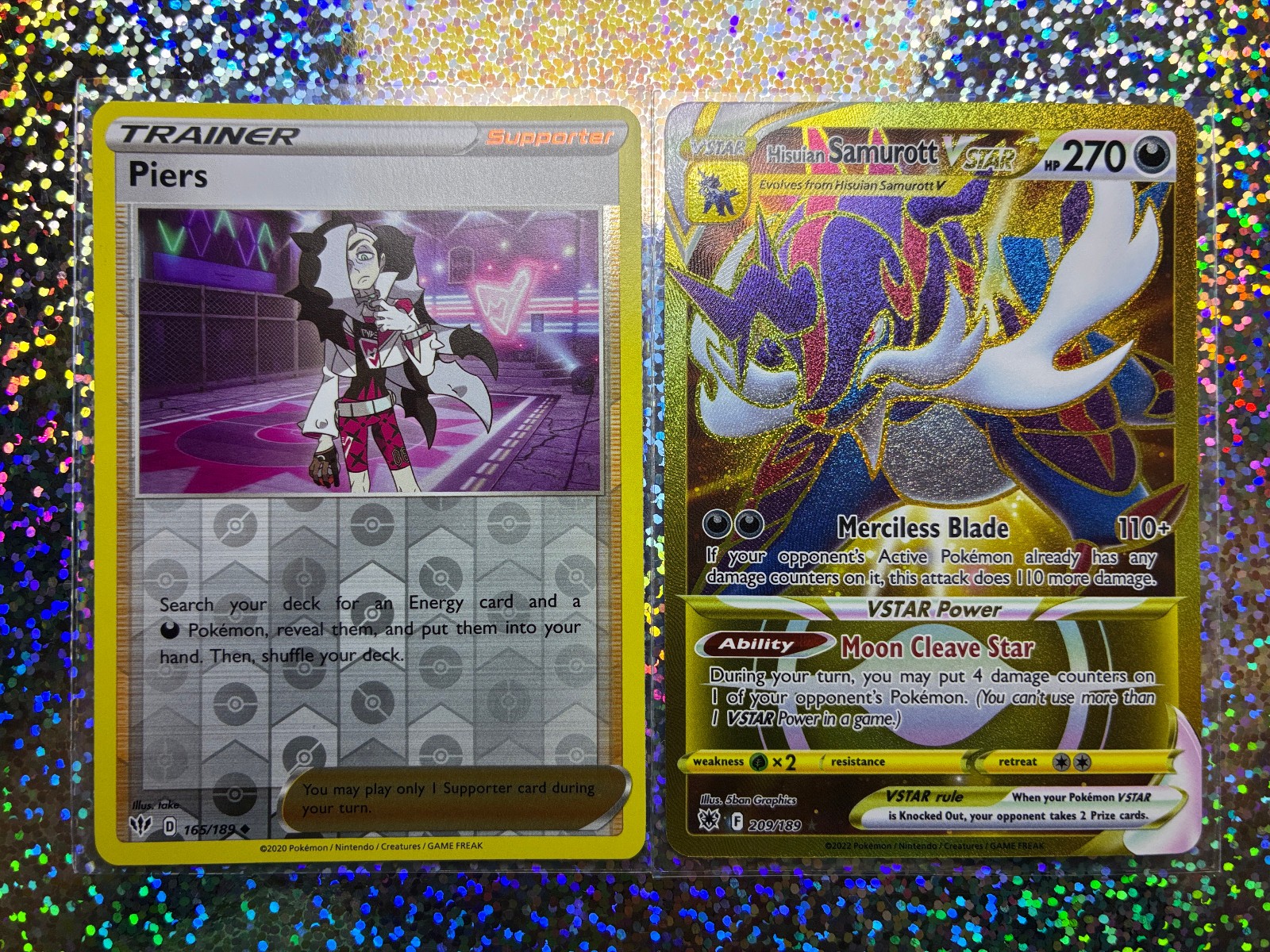 Pokemon TCG Astral Radiance Secret Rare 209/189 Hisuian Samurott VSTAR