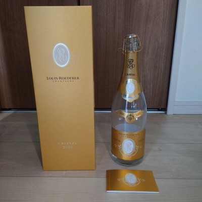 Empty Liquor Bottle LOUIS ROEDERER CRISTAL 2009 Champagne Bottle and Box