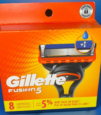 Gillette Fusion 5 Razor Blades 8 Cartridges - NEW shipped from USA