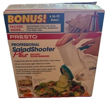 New Presto Salad Shooter Professional Plus 02972 Slicer-Shredder 1994