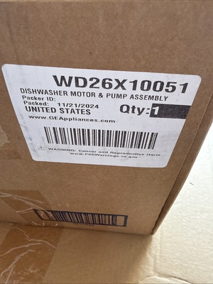 #ad WD26X10051 GE HOTPOINT DISHWASHER PUMP MOTOR ASSEMBLY $75.00