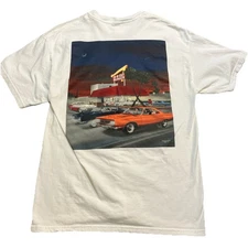 IN-N-OUT BURGER California 2007 Mike Rider Hot Rods L White 2-Sided T-Shirt L