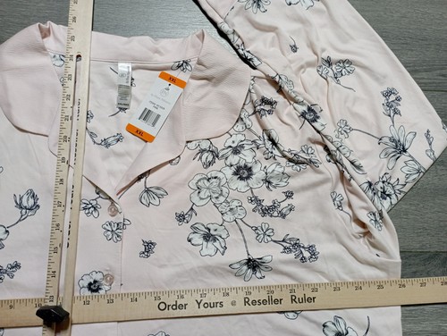 FN by Flora Nikrooz 2 Piece Pajama Set Womens 2XL Pink Floral - Picture 7 of 8