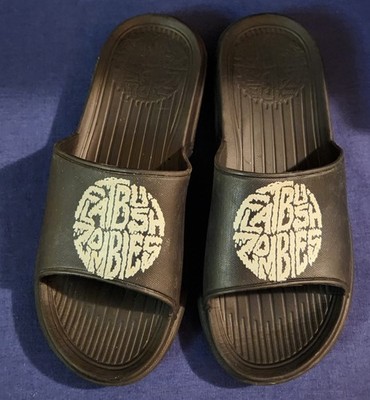 Flatbush Zombies The Glorious Dead Slides Black Size Large FBZ Chanklas Sandals