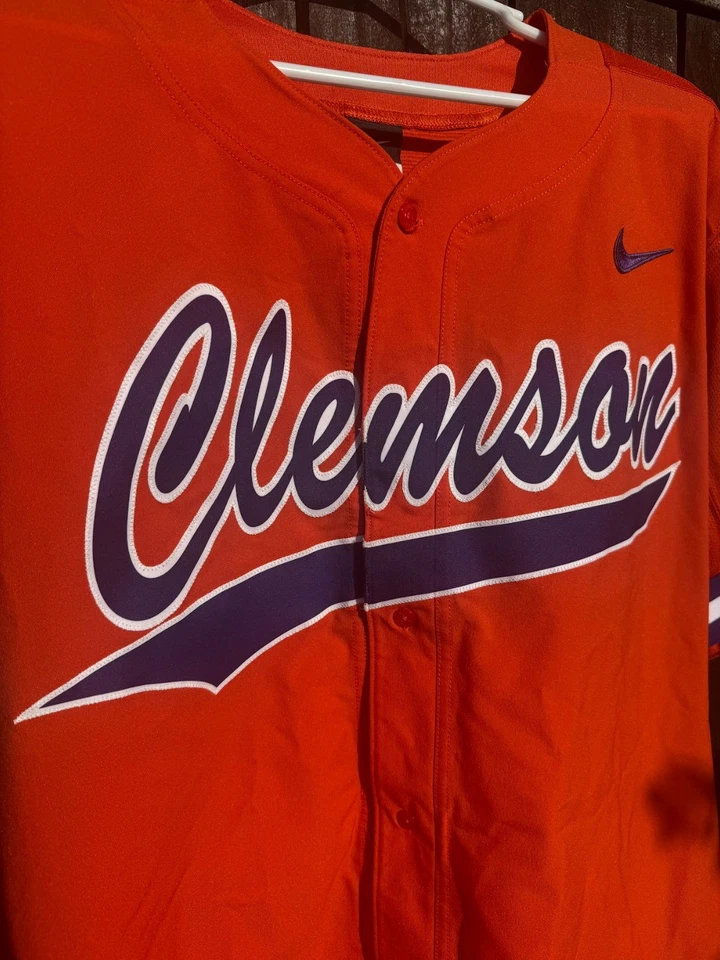 🔥 Camiseta de béisbol Clemson University Tigers - Nike abotonada - emitida por el jugador - Foto 2 de 4