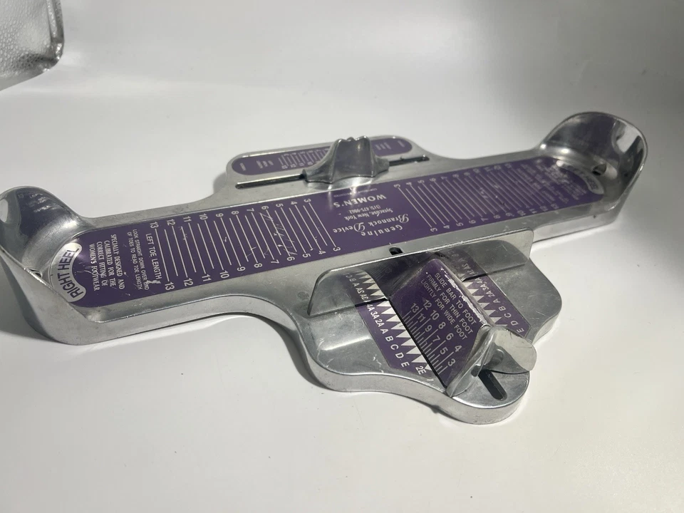 Dispositivo Brannock Genuino Para Mujer Medidor de Zapatos Ancho Arco Pie Herramienta de Medición Foto 3 de 4