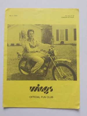 PAUL MCCARTNEY WINGS OFFICIAL FUN CLUB NEWSLETTER NO 2 1974