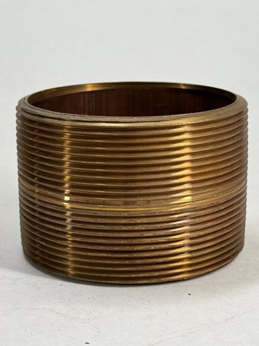 Brass Nipple 4" NPT Schedule 40 x 3" Long, Thread Both Ends