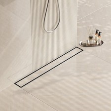 24 Inch Shower Drain Stainless Steel Flat Tile Insert Cover Rectangular