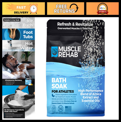 Epsom Salt Bath Soak 29 oz - Fast-Dissolving Muscle Relief Salts with Arnica - C