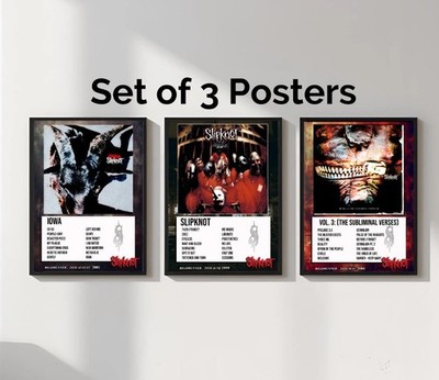 Slipknot Poster Set A3 Größe Iowa Subliminal Verse Nu-Metal Corey Taylor