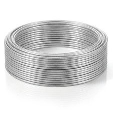 8 Gauge Aluminum Craft Wire 100 Feet 3.2mm Bendable and x 30.5m, Silver
