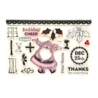 SANTA'S HOLIDAY CHEER Close To My Heart Clear Stamp Set Christmas Gifts C1481
