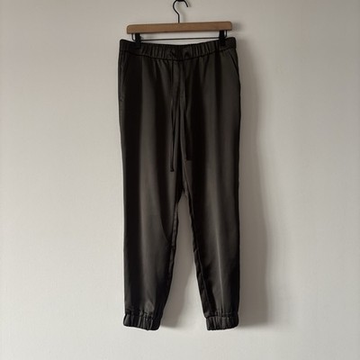 Banana Republic Satin Pull-On Jogger Pant In Olive Green Sz Small Casual Office