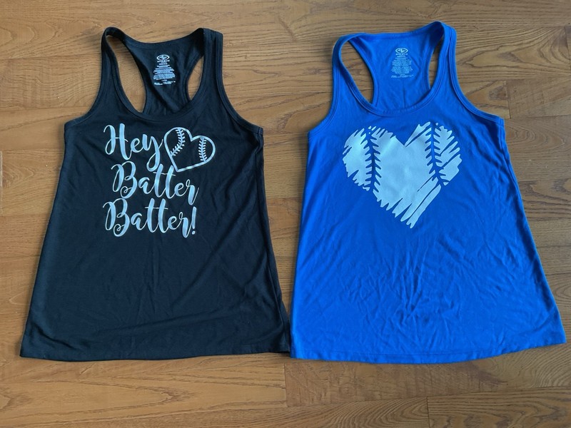 Girls Athletic Works Tank Tops Baseball/softball Graphic Size XS Lot Of 2