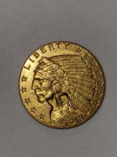 New Listing1913 $2.5 Dollar Indian Head Quarter Eagle Gold Bullion Coin